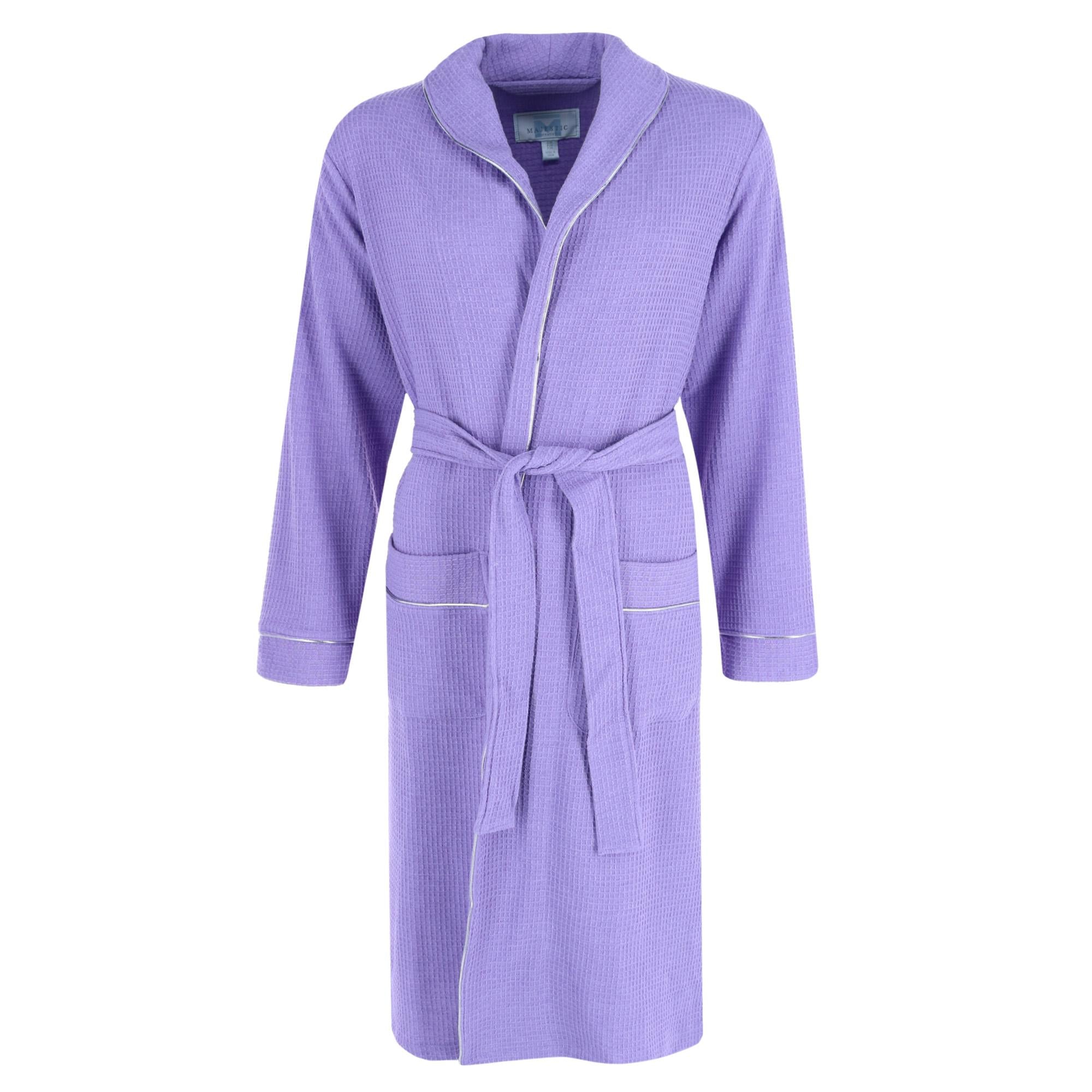 Majestic International Women's Waffle Knit Shawl Robe