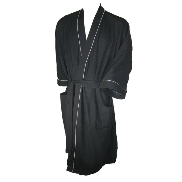 Men's Big & Tall Cotton Waffle Knit Kimono Robe