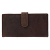 Vintage Leather RFID Checkbook Cover Wallet with Snap Closure