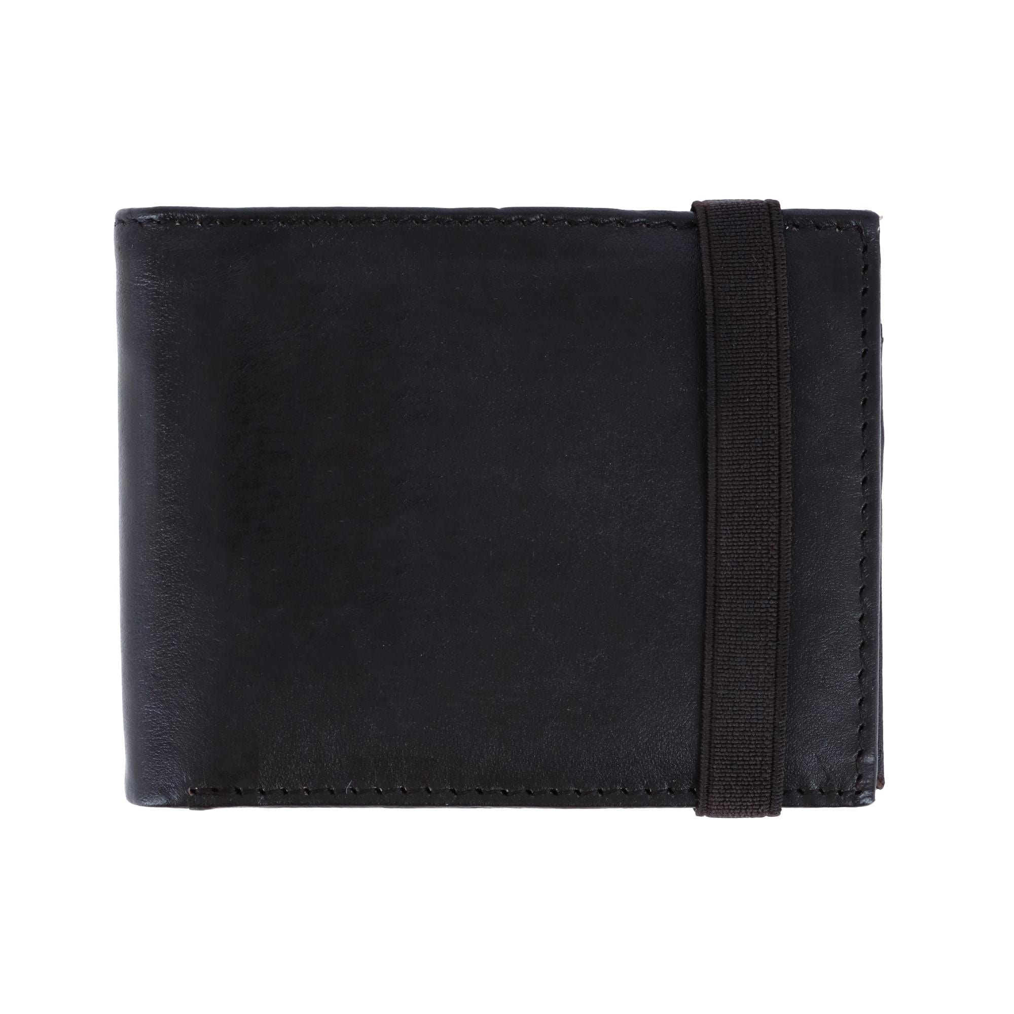 CTM® Men's Bifold Wallet with Elastic Keeper Strap - Men's Bifold Wallet with Elastic Keeper Strap