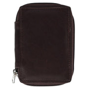 Leather Zip Around Key Case with Card Slot