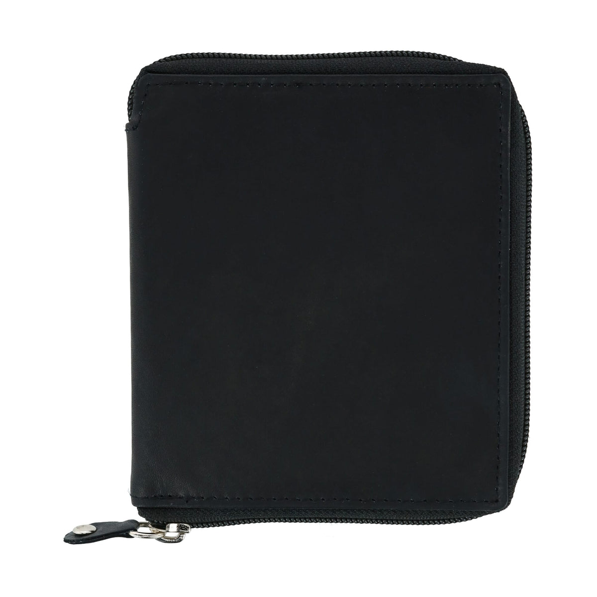 CTM® Men's Leather Zip-Around European Wallet