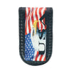 Men's Leather American Flag and Eagle Magnetic Money Clip