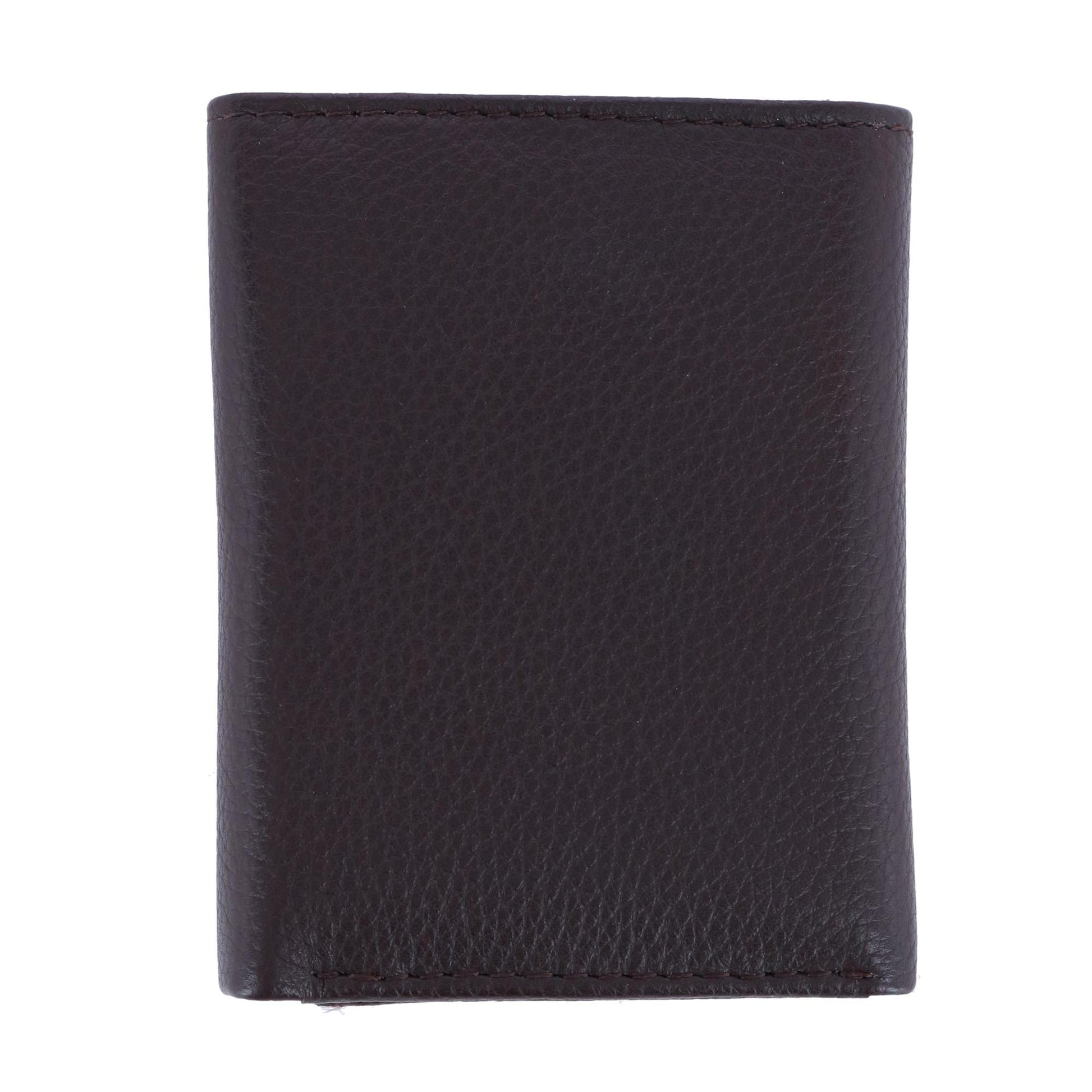 CTM® Men's Leather Trifold Wallet - Brown
