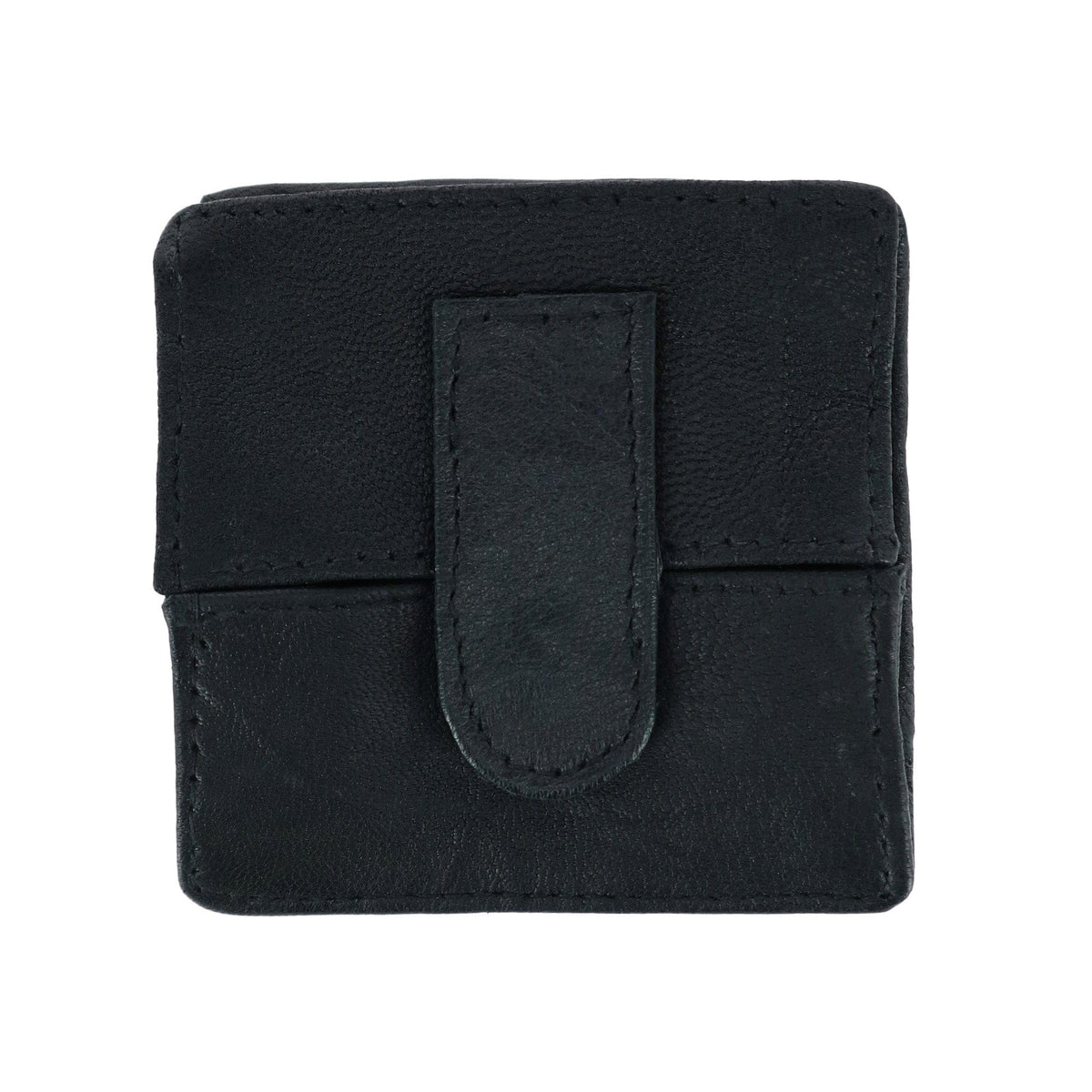 CTM® Leather Fold Up Coin Change Pouch with Snap Button Closure - Leather Fold Up Coin Change Pouch with Snap Button Closure