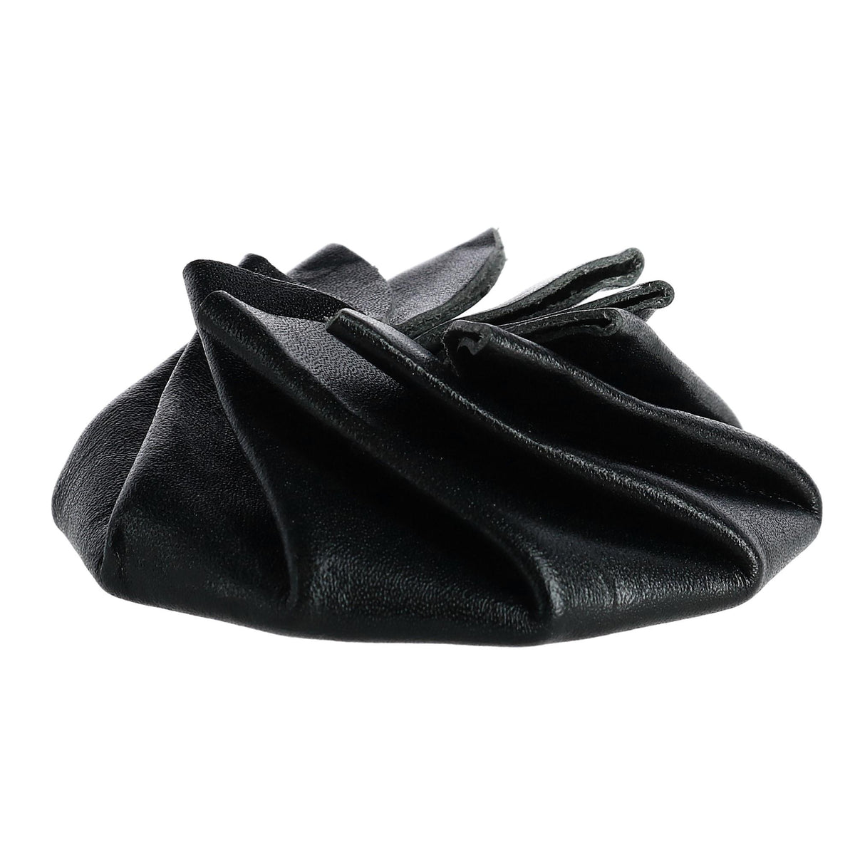 CTM® Leather Squeeze Coin Change Pouch - Black