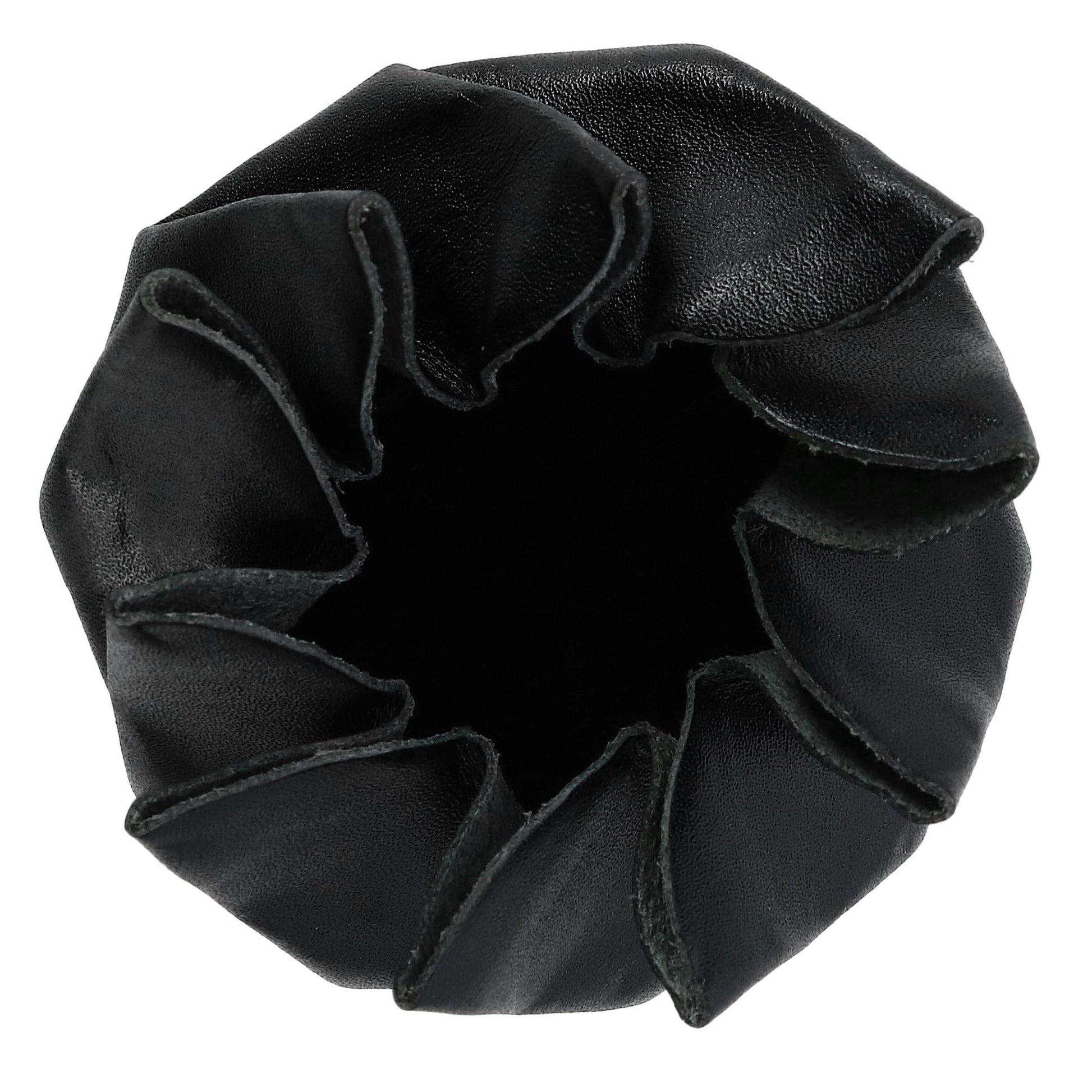 CTM® Leather Squeeze Coin Change Pouch - Black