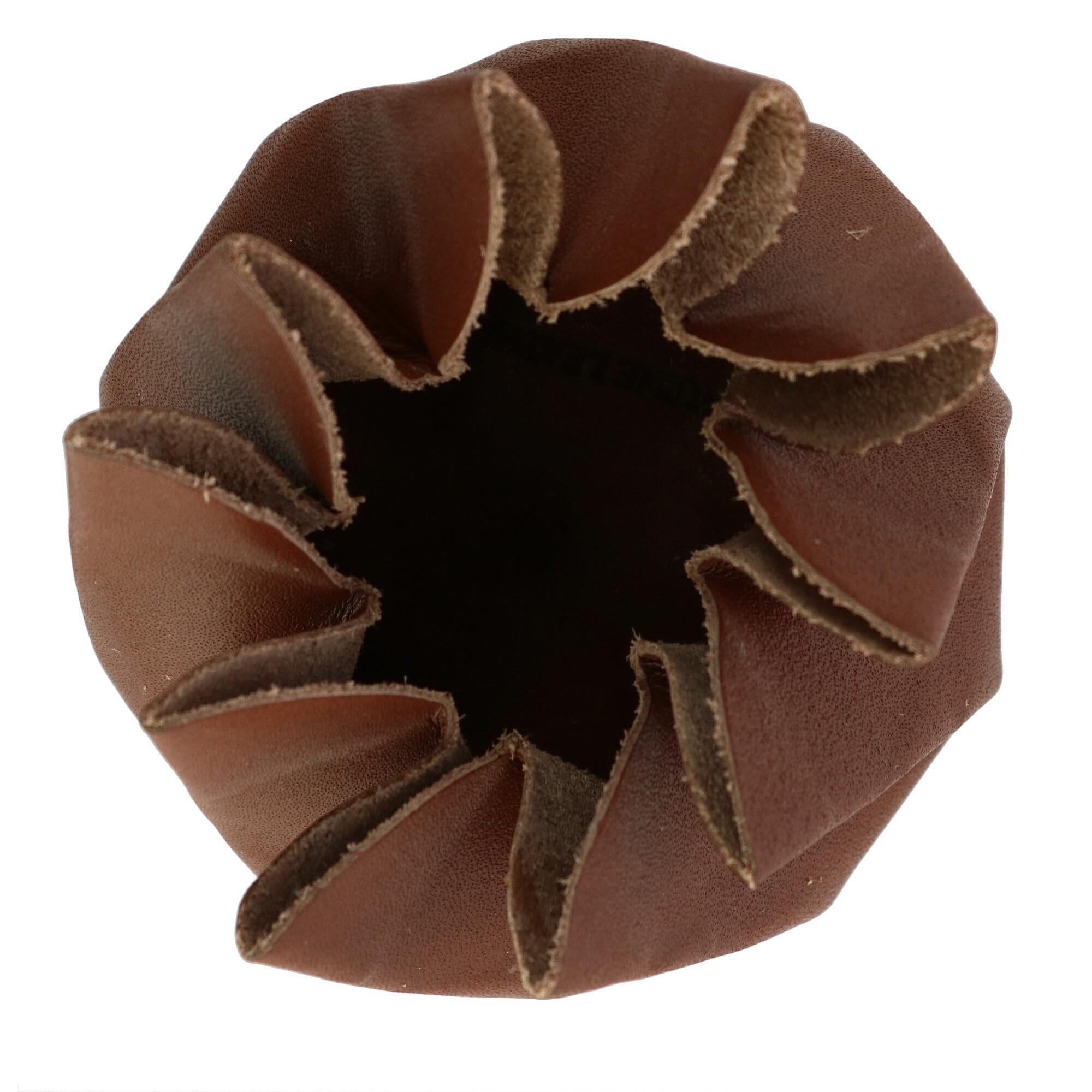 CTM® Leather Squeeze Coin Change Pouch - Brown
