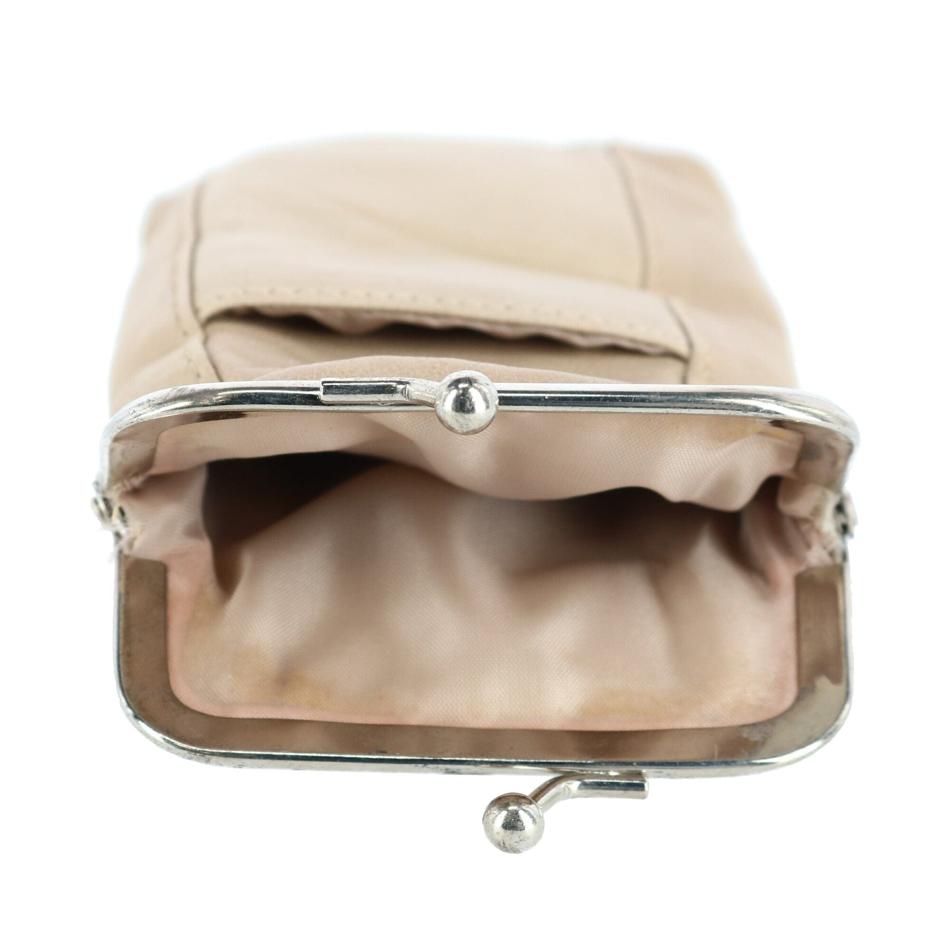CTM® Women's Leather Cigarette Case with Lighter Pocket - Beige