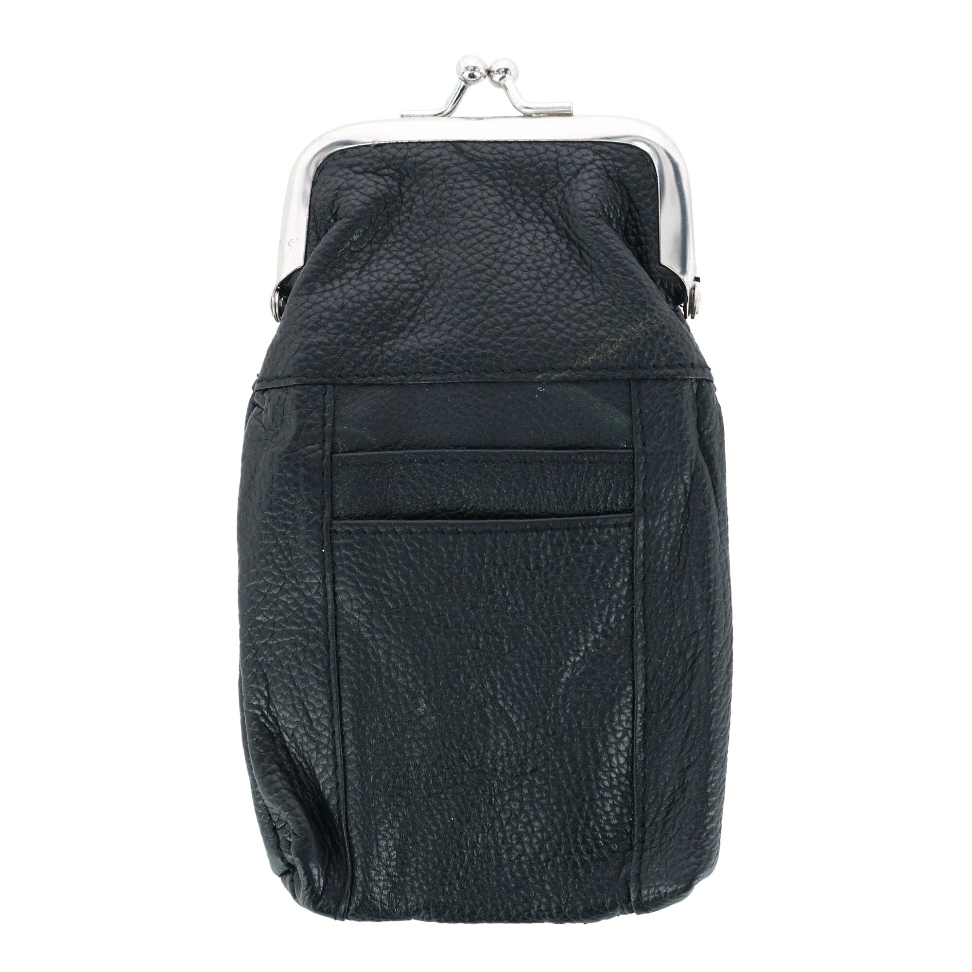 CTM® Women's Leather Cigarette Case with Lighter Pocket - Black