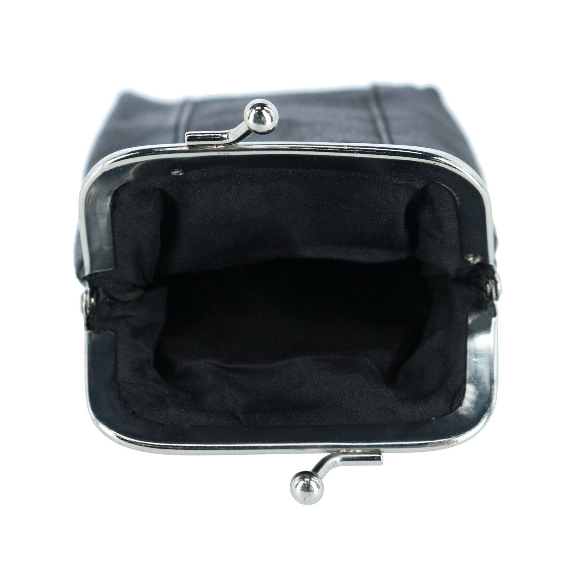 CTM® Women's Leather Cigarette Case with Lighter Pocket - Black