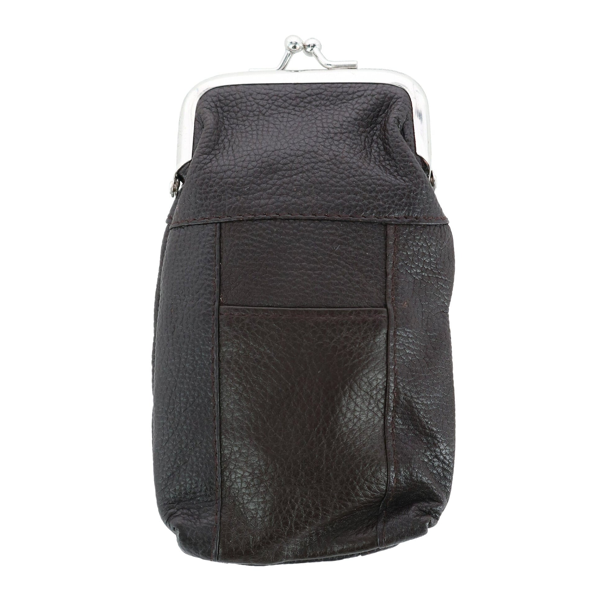 CTM® Women's Leather Cigarette Case with Lighter Pocket - Brown