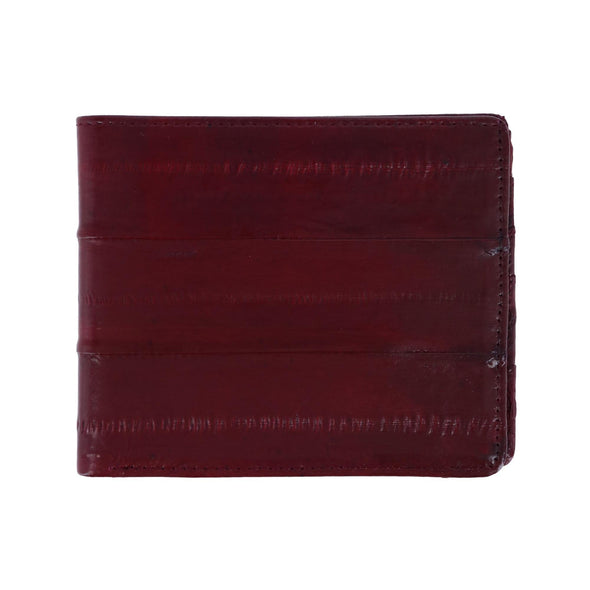 Men's Eel Skin Leather Slimfold Wallet