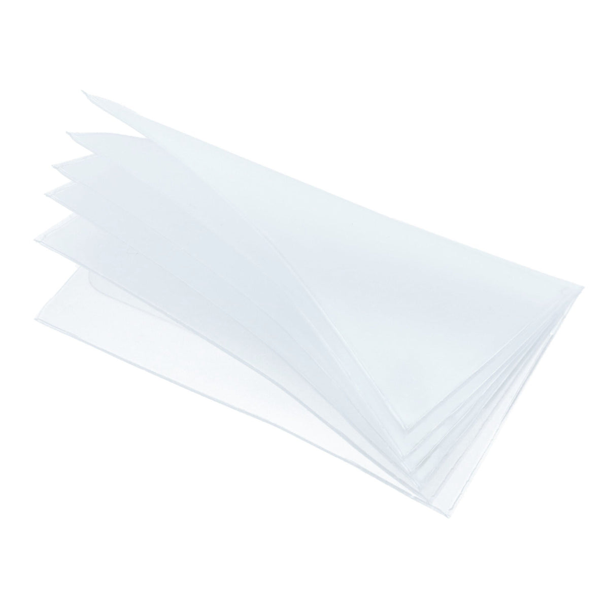 CTM® Vinyl Window Inserts for Vertical Bifold or Trifold Wallets (6 Sleeves) - Clear