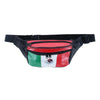 Leather Fanny Waist Pack with Mexican Flag