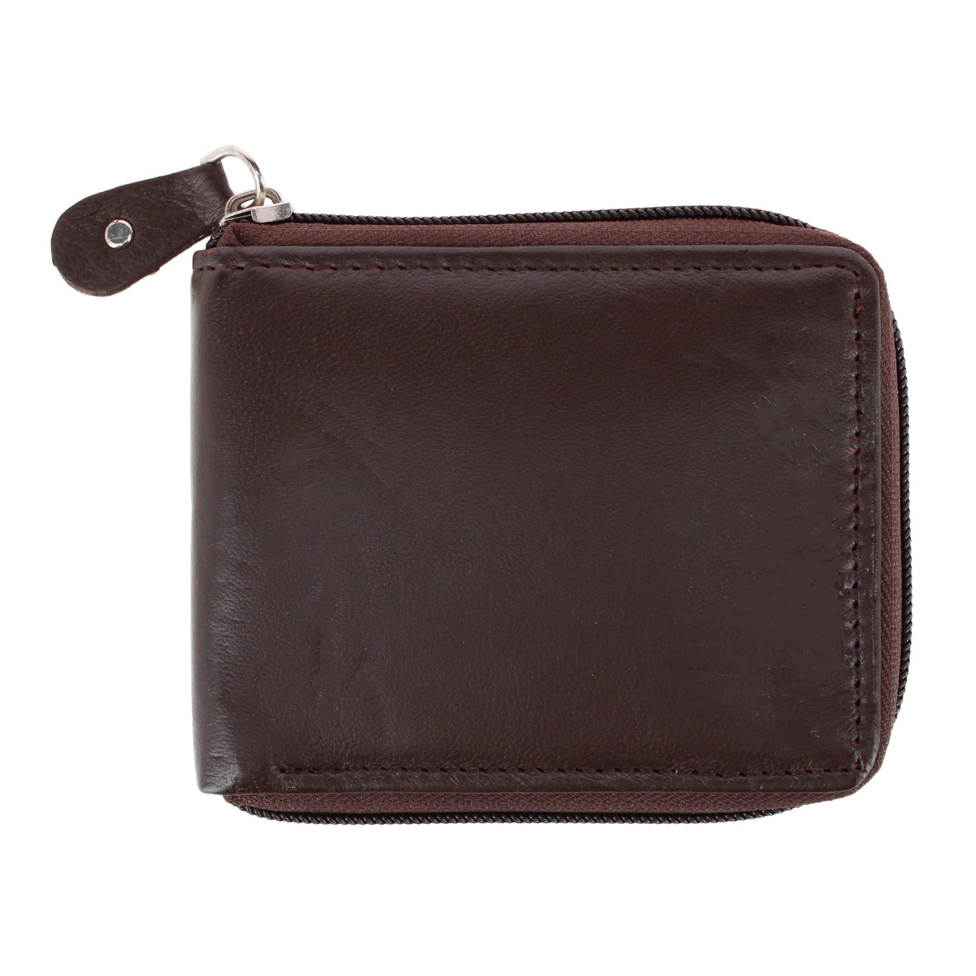 CTM® Men's RFID Leather Zip Around Bifold Wallet by Swiss Marshall