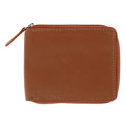 Men's RFID Leather Zip Around Bifold Wallet by Swiss Marshall