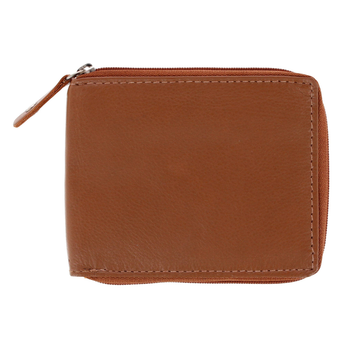 CTM® Men's RFID Leather Zip Around Bifold Wallet by Swiss Marshall - Men's RFID Leather Zip Around Bifold Wallet by Swiss Marshall