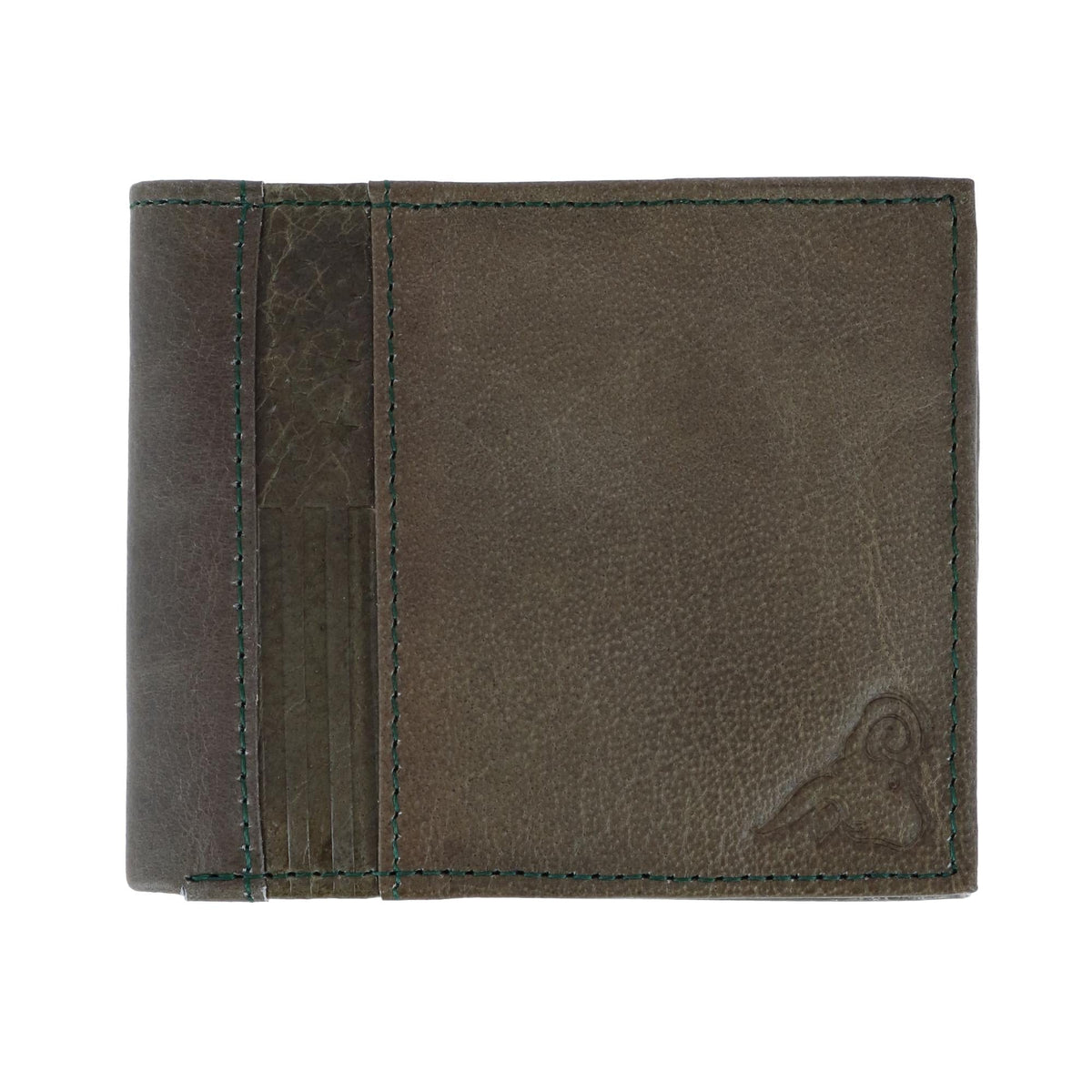 CTM® Men's RFID USA Embossed Leather Bifold Wallet