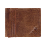 Men's RFID USA Embossed Leather Bifold Wallet