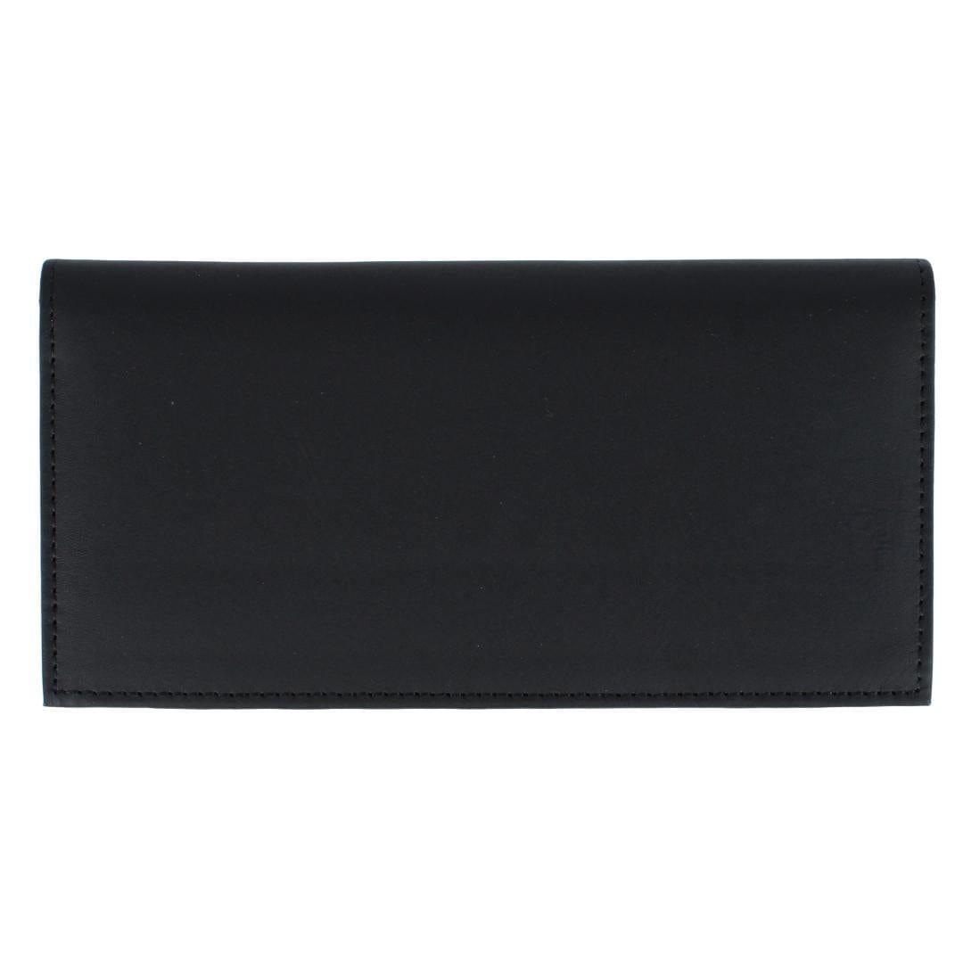 CTM® RFID Leather Checkbook Cover with American Flag Detail - Black