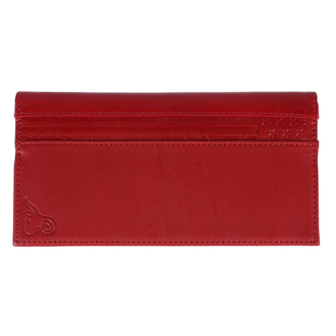 CTM® RFID Leather Checkbook Cover with American Flag Detail