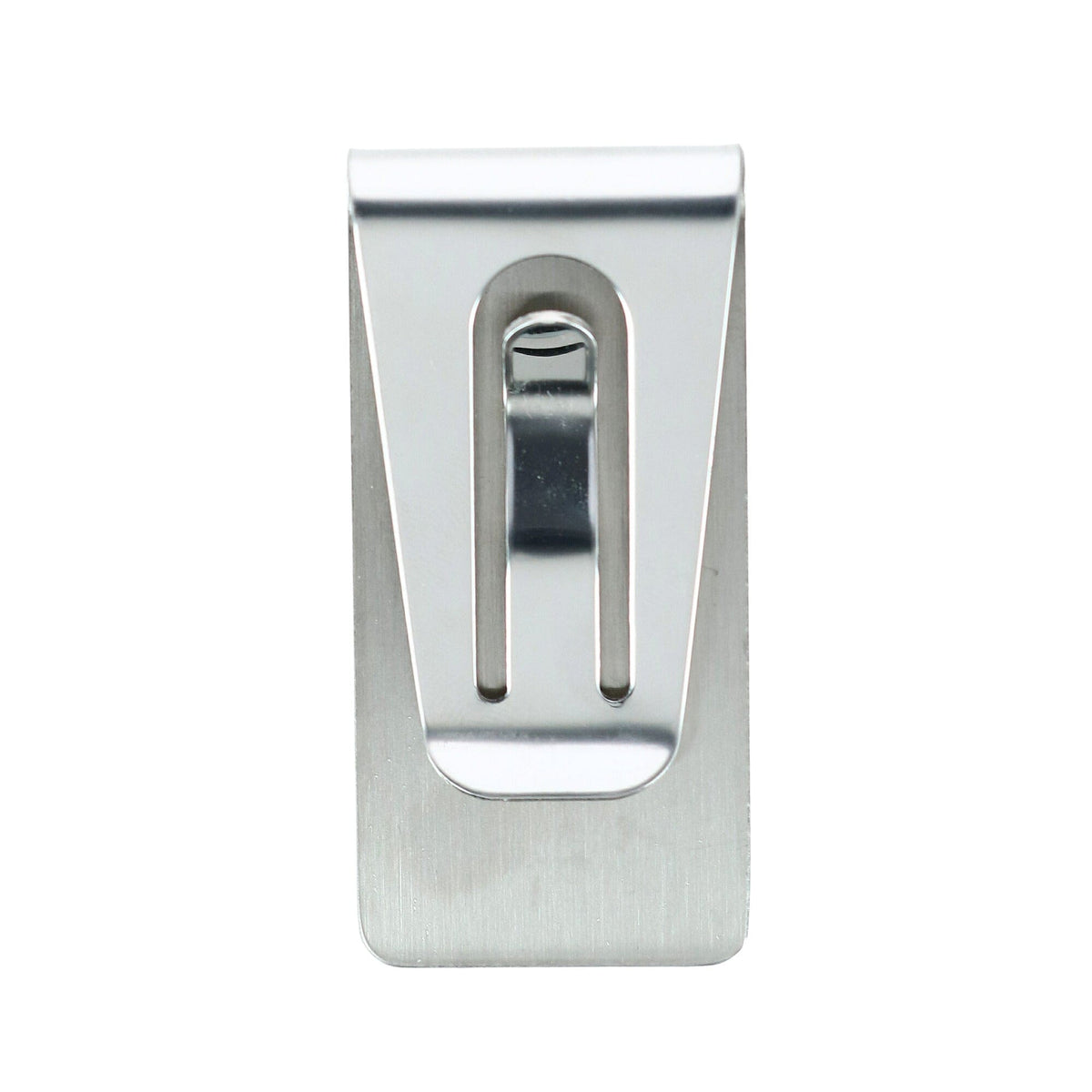 CTM® Men's Stainless Steel Checkerboard Money Clip - Silver