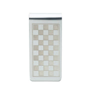 Men's Stainless Steel Checkerboard Money Clip