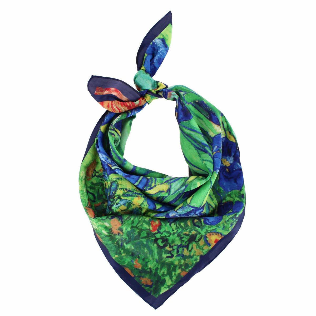 The Magic Scarf Company Women's Van Gogh Irises Print Silky Square Scarf - Multi