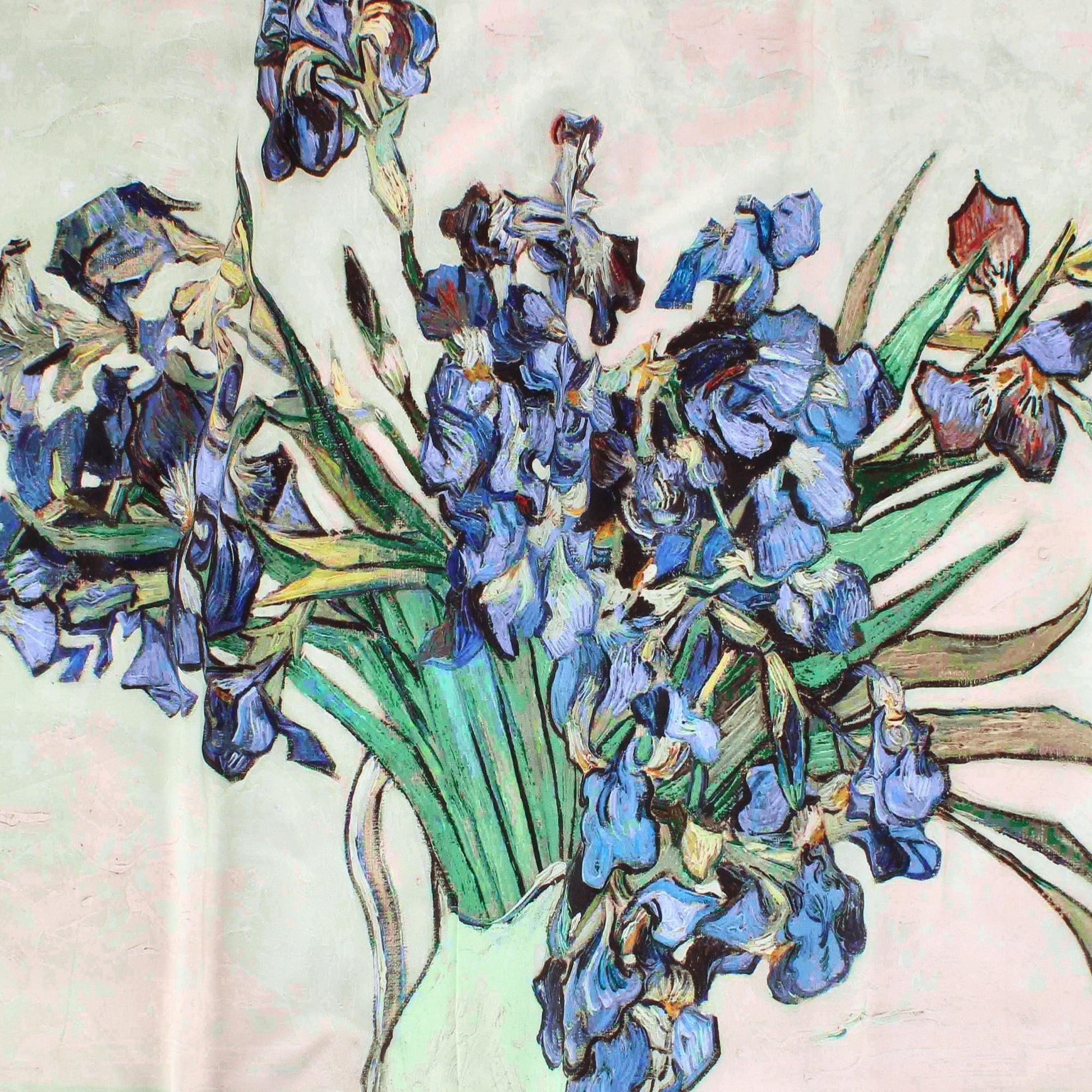 The Magic Scarf Company Women's Van Gogh Vase with Irises Print Silky Scarf - Multi