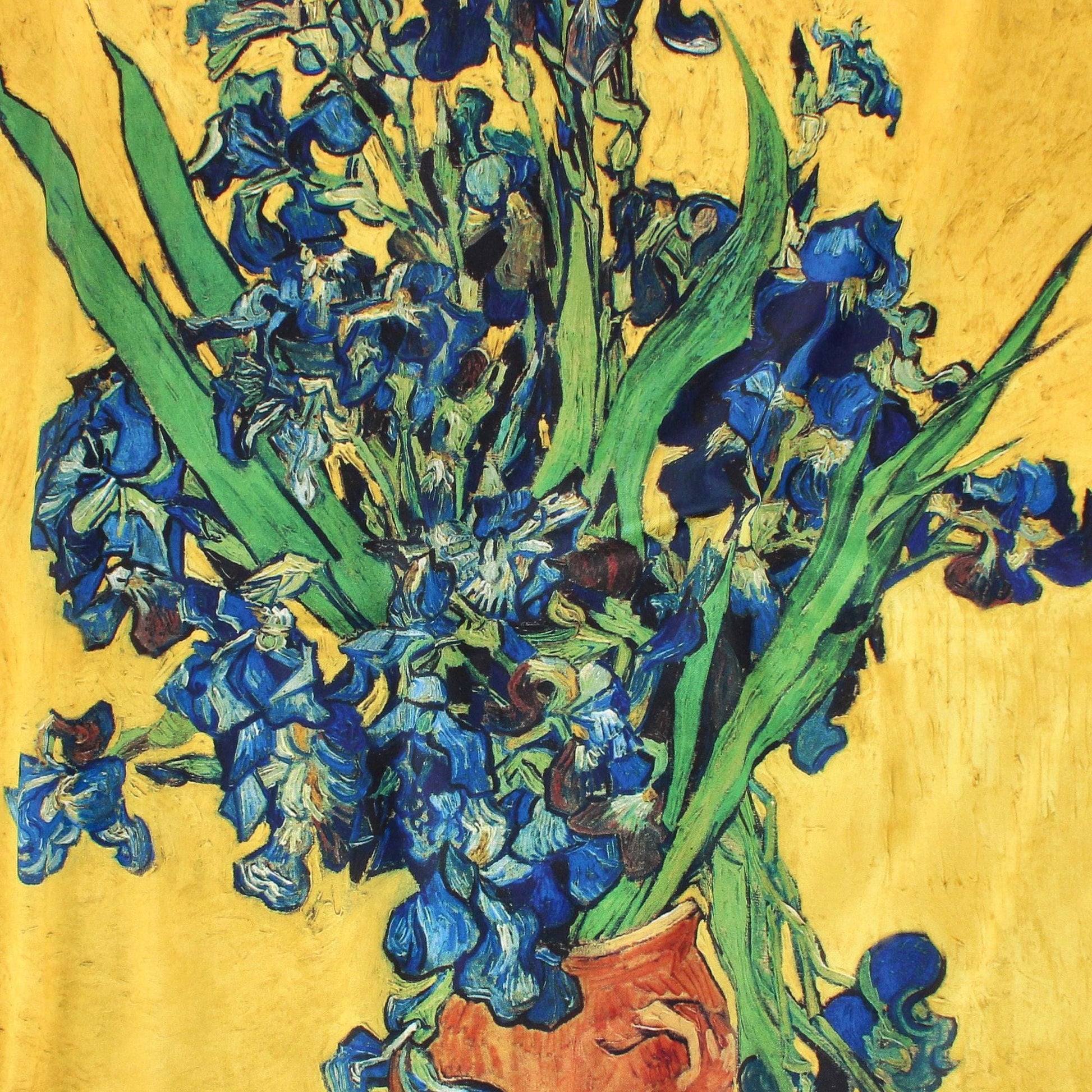 The Magic Scarf Company Women's Van Gogh Irises Yellow Print Silky Scarf - Yellow