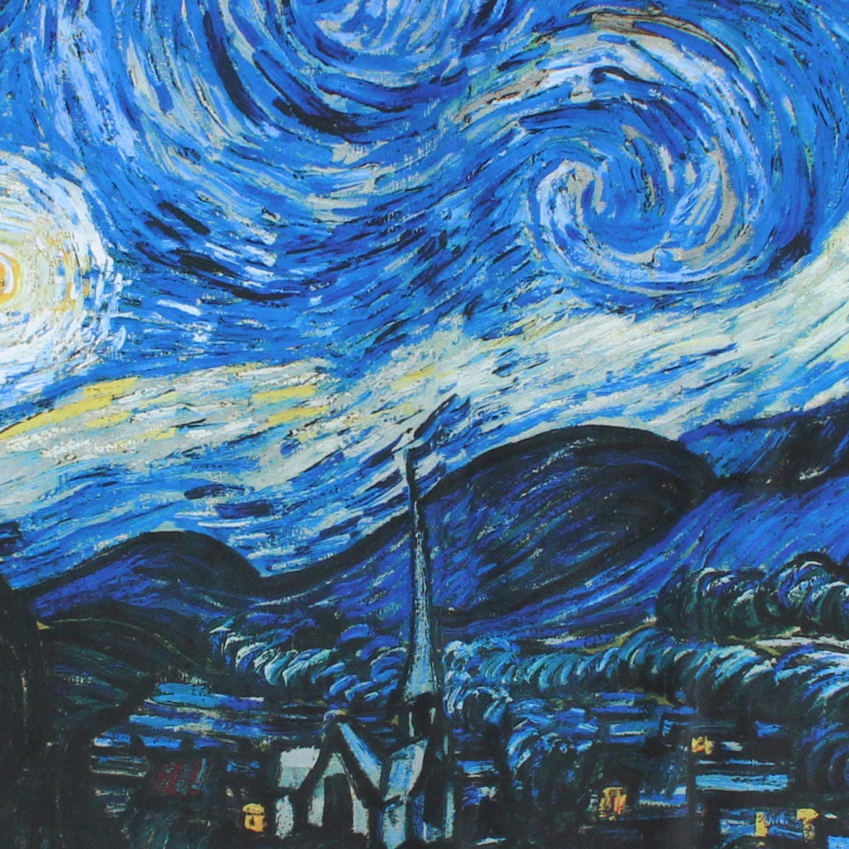 The Magic Scarf Company Women's Van Gogh Starry Night Print Silky Scarf - Blue