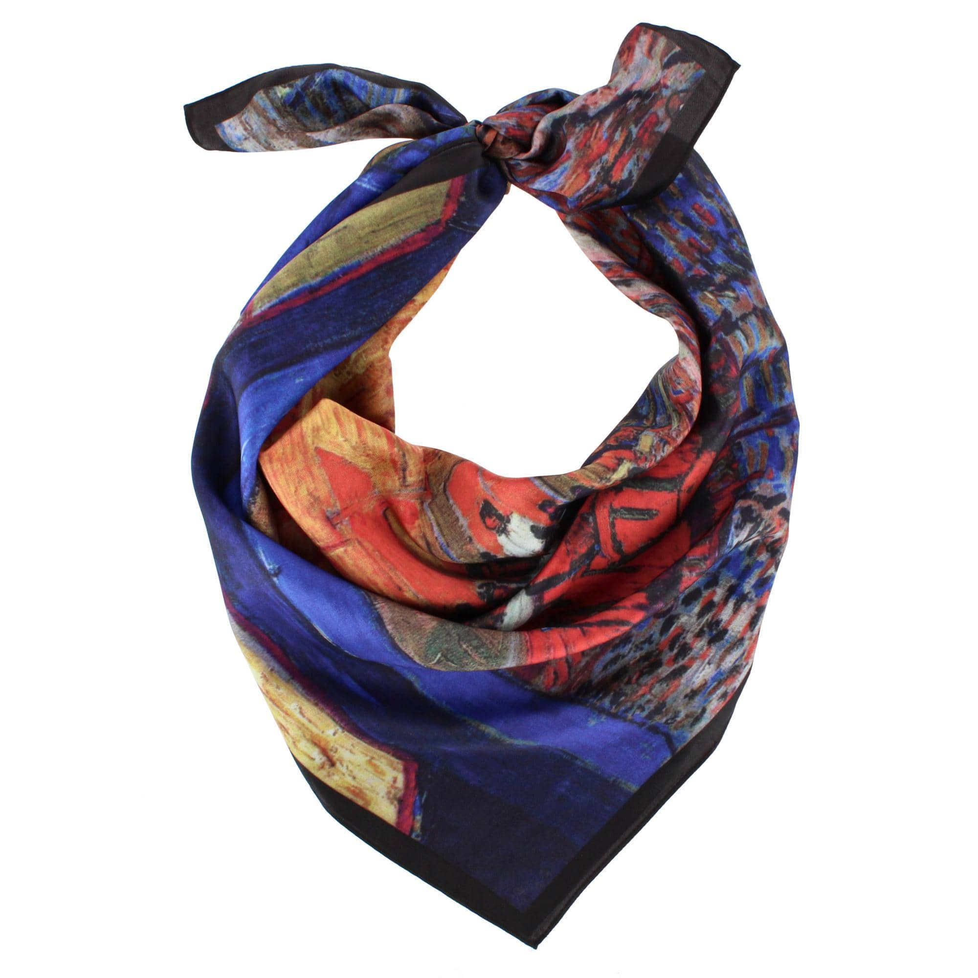 The Magic Scarf Company Women's Van Gogh Cafe Terrace Print Silky Scarf - Multi