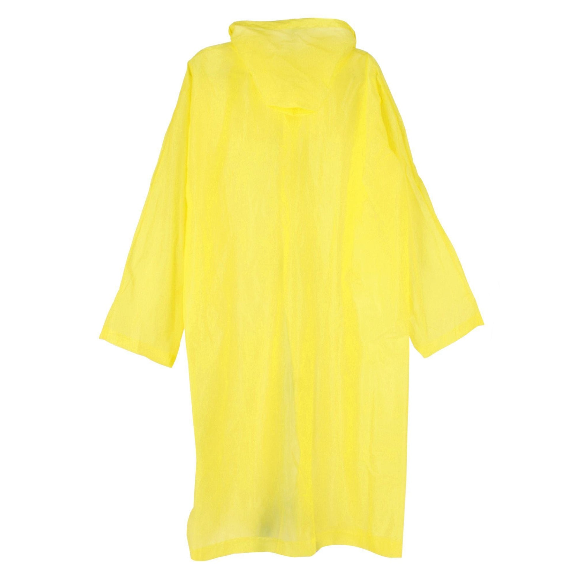 CTM® Adult Yellow One Size Hooded Rain Coat Reusable PEVA by 888 - Yellow