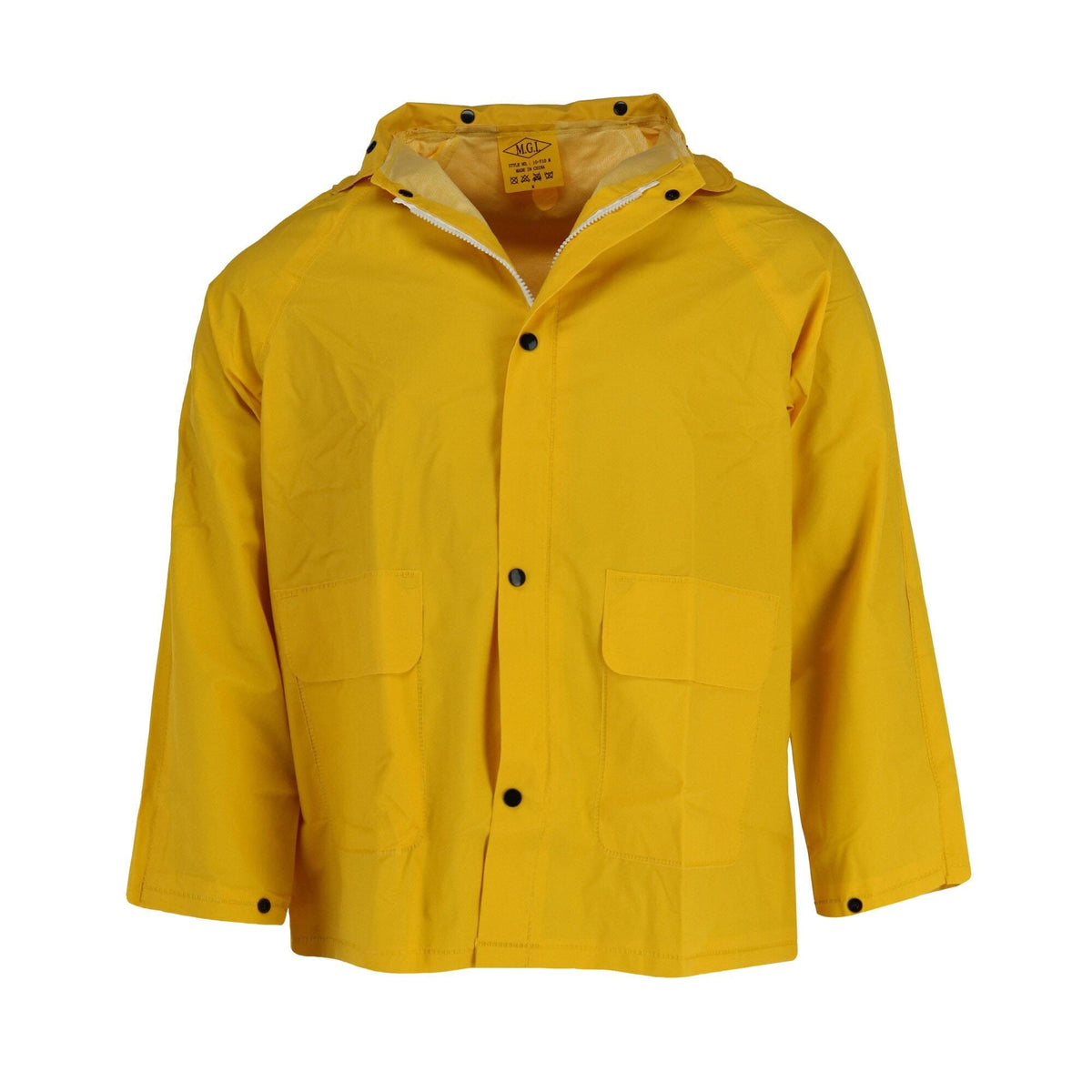 Tuff Grip Men's 3 Piece Overall Pants and Jacket Rain Suit with Hood - Yellow