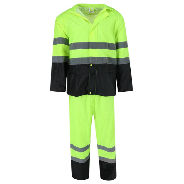 Adult High Visibility Rainsuit with Coat and Pants