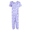 Women's Plus Size Lightweight Ribbed Tropical Print Pajama Set