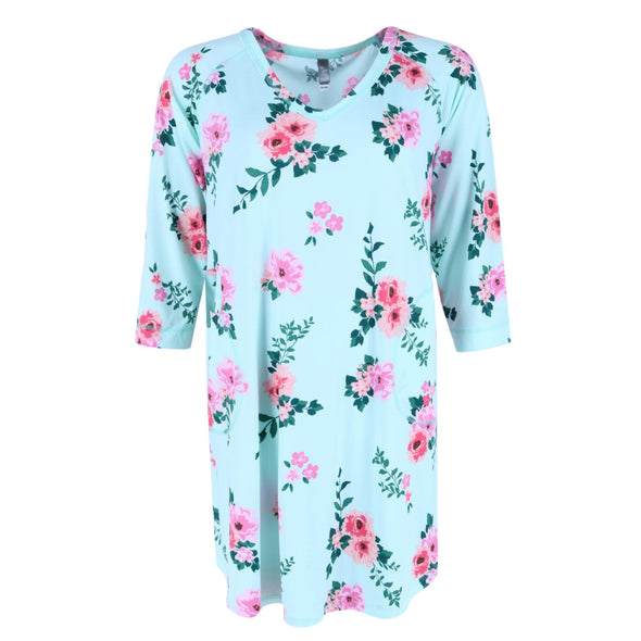 Women's Large Flower Pajama Sleep Shirt