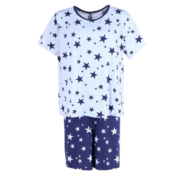 Women's Plus Size Star Print Short Pajama Set