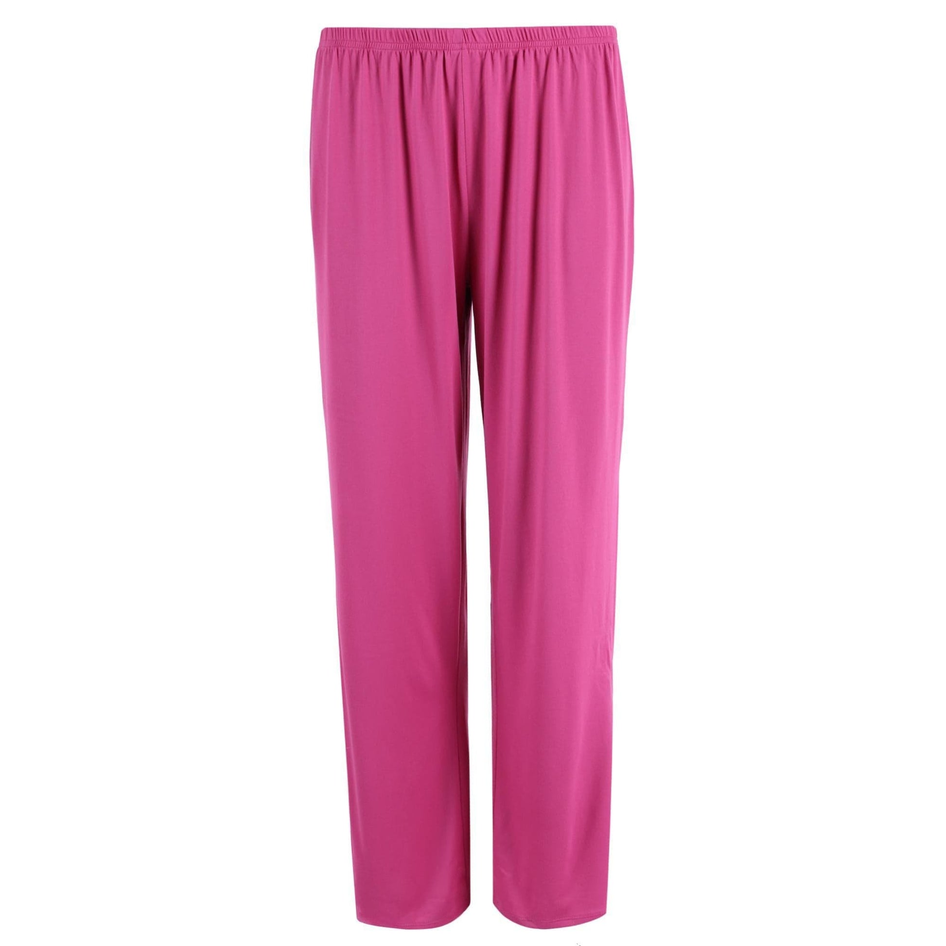 PJ Couture Women's Plus Size Notch Collar Pajama Set - Magenta