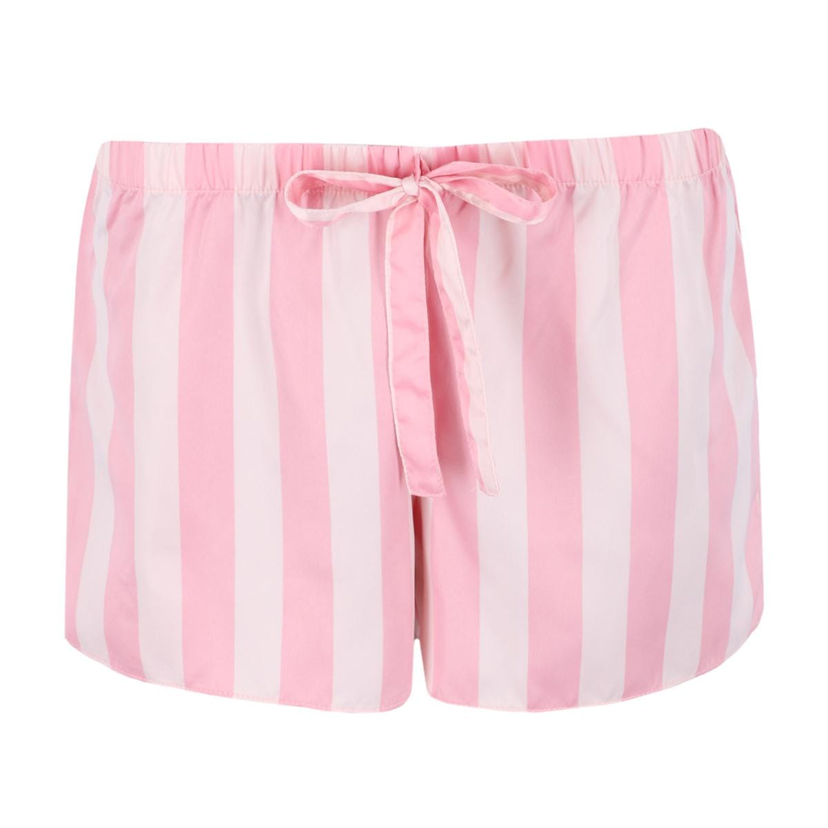 PJ Couture Women's Pink Stripe Notch Collar Short Set - Pink
