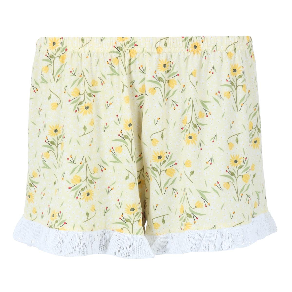 PJ Couture Women's Yellow Daisy Tank and Short PJ Set - Yellow