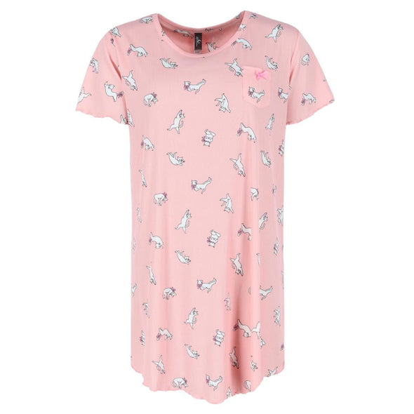 Women's Coral Kitties Sleep Shirt