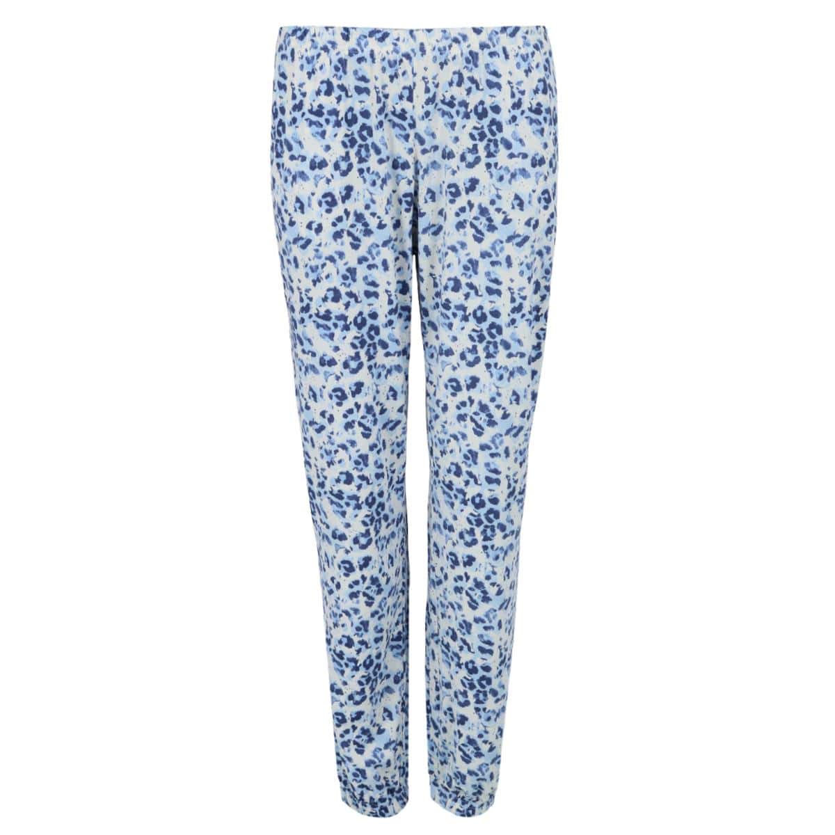 PJ Couture Women's V-Neck Short Sleeve Jogger Set - Blue