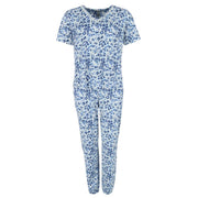 Women's V-Neck Short Sleeve Jogger Set