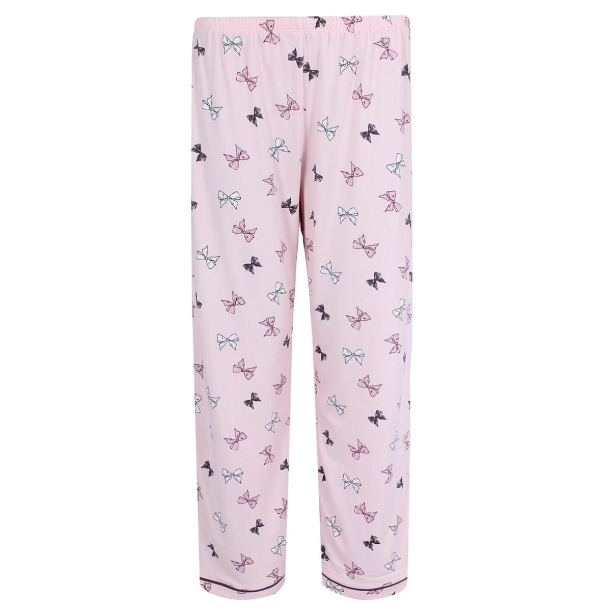 PJ Couture Women's Bow Sleeveless Matching Capri Pajama Set - Pink
