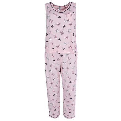 Women's Sleeveless Matching Capri Pajama Set