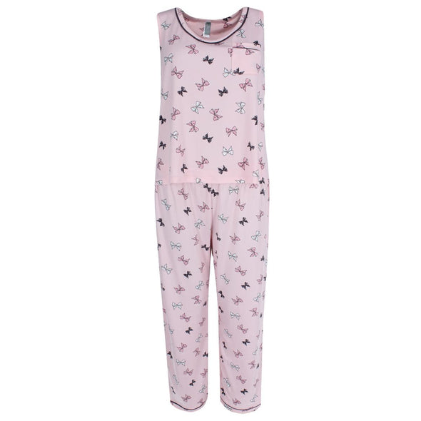 Women's Sleeveless Matching Capri Pajama Set