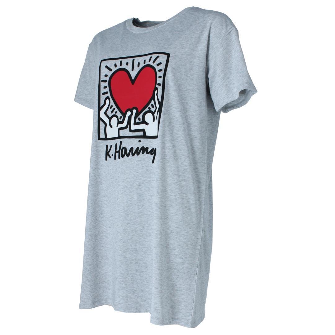 Keith Haring Women's Knit Sleep Night Shirt - Gray