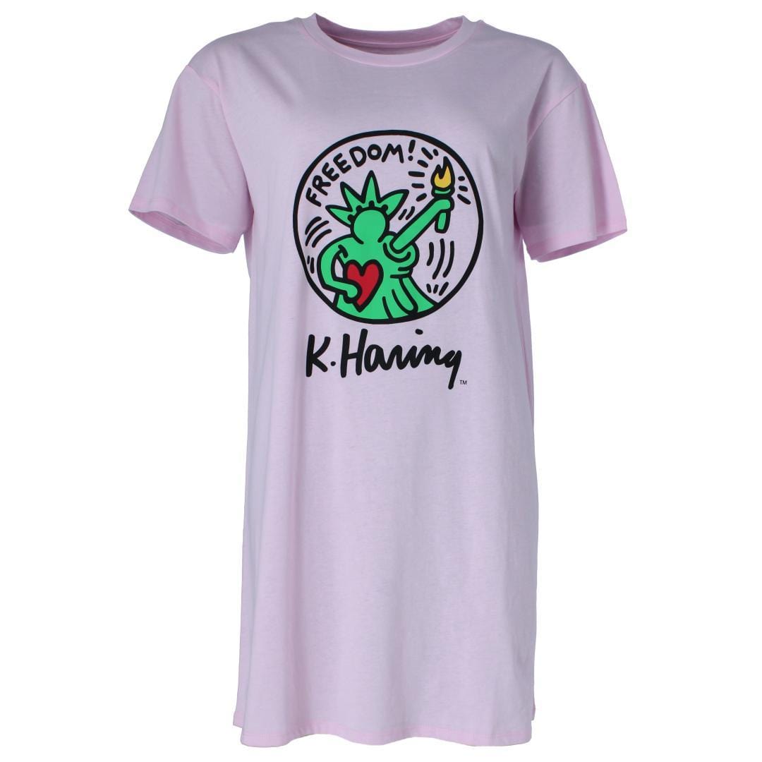 Keith Haring Women's Knit Sleep Night Shirt - Pink